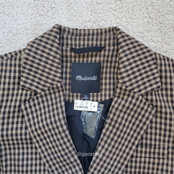 Madewell Caldwell Double-Breasted Blazer in Lyden Plaid - Picture 7 of 12